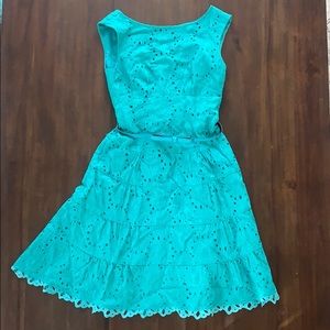 Nanette Lepore Teal/Green lace dress - size 0